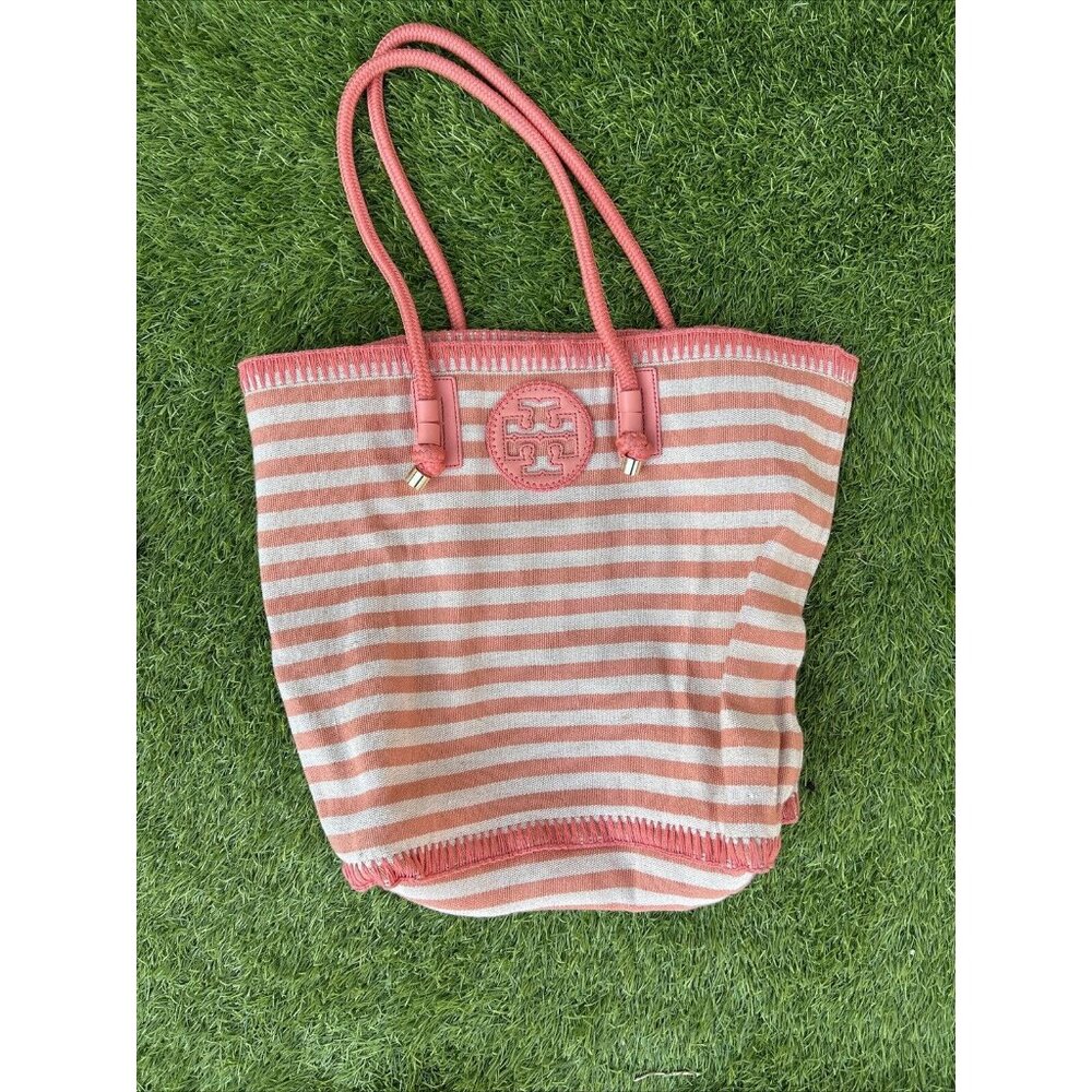 TORY BURCH tote bag OVERSIZED STRIPE TOTE  SNAPDRAGON CLASSIC AWNING STRIPE